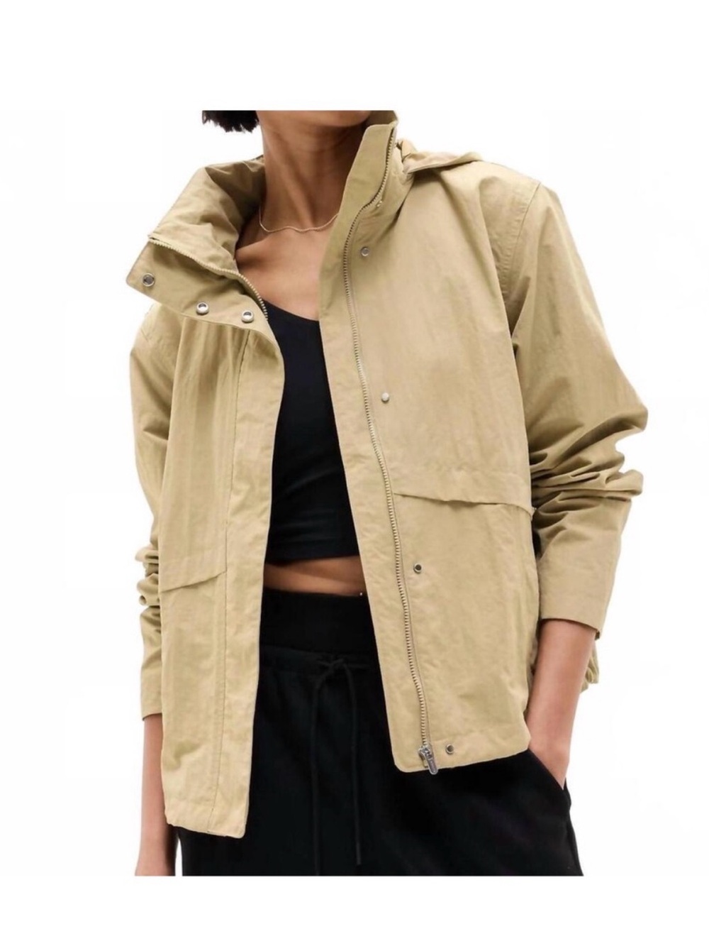 Athleta Tan Everywhere Lightweight Utility Jacket